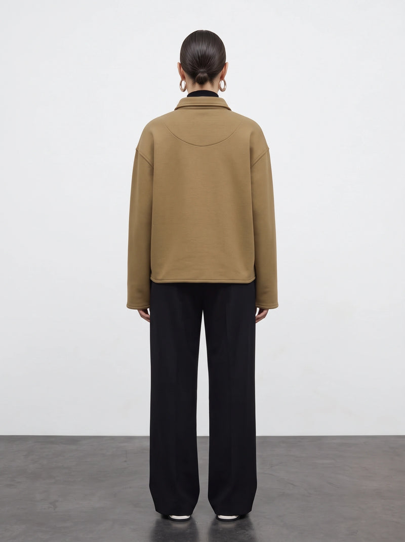 Khaki Patch Pocket Zip Jacket | Montivo Pakistan