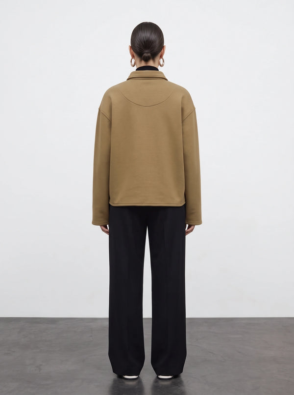 Khaki Patch Pocket Zip Jacket | Montivo Pakistan