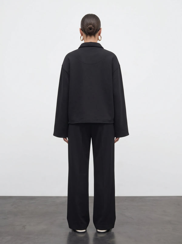 Black Patch Pocket Zip Jacket | Montivo Pakistan