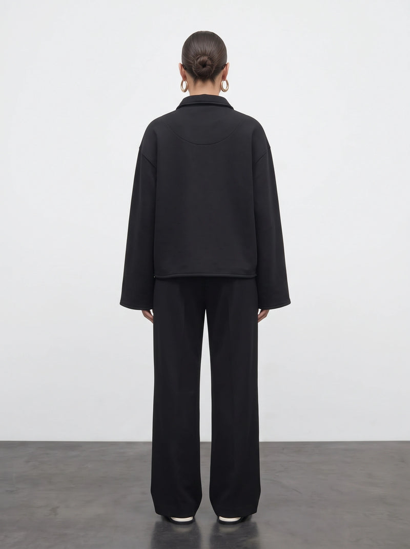 Black Patch Pocket Zip Jacket | Montivo Pakistan