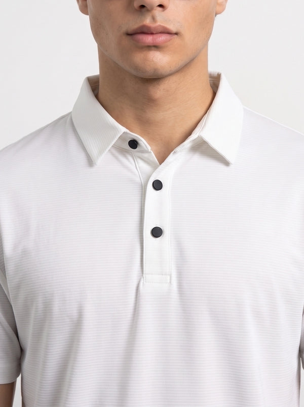 White Textured Nylon Polo | Montivo Pakistan