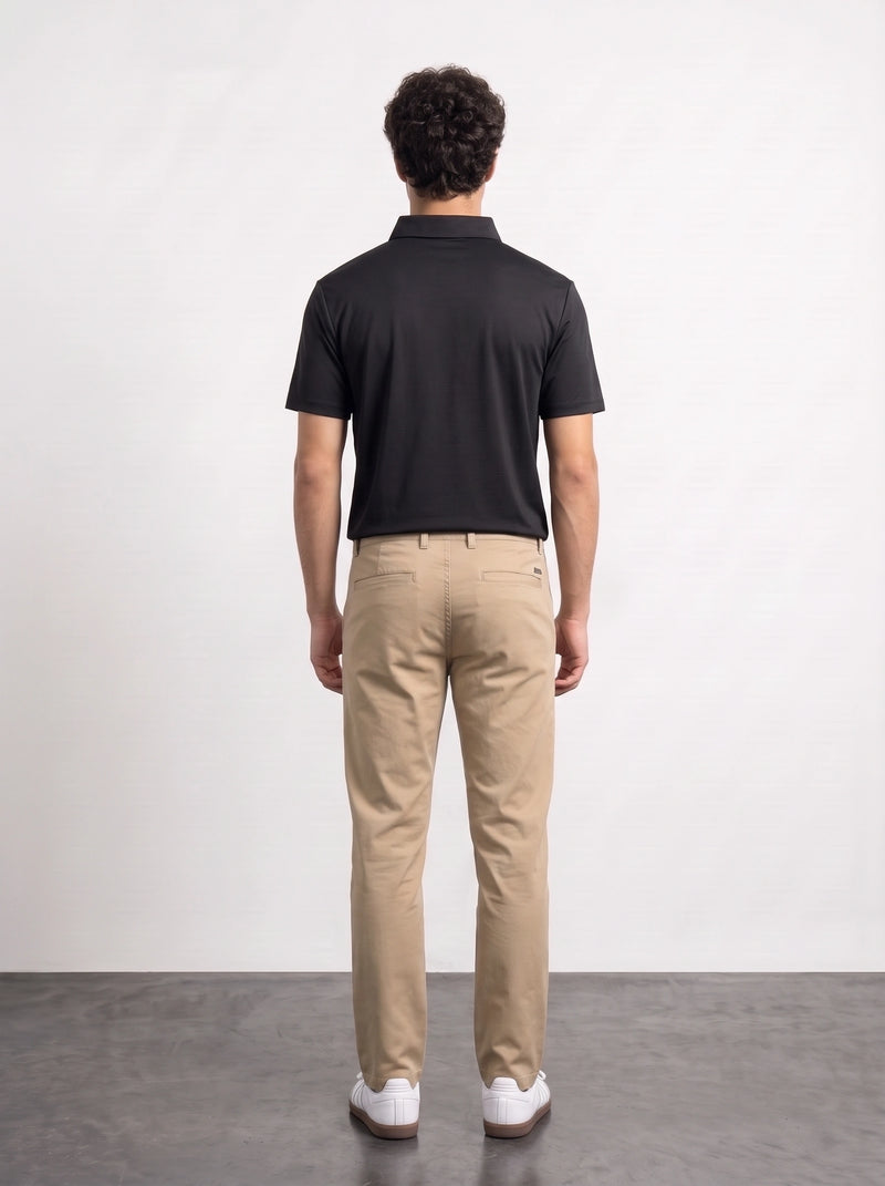 Black Textured Nylon Polo | Montivo Pakistan