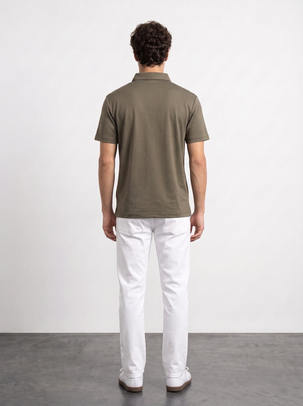 Brown Textured Nylon Polo | Montivo Pakistan