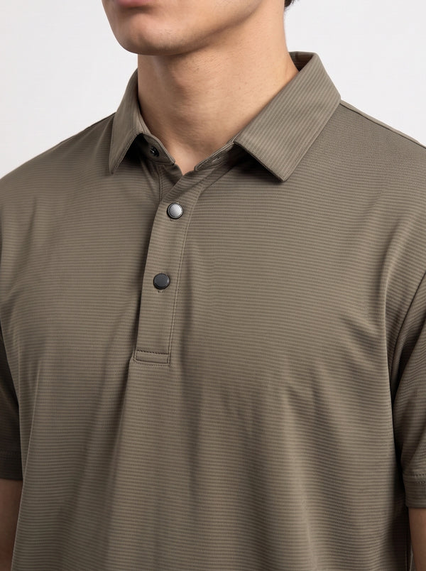 Brown Textured Nylon Polo | Montivo Pakistan