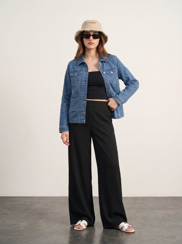 Mid Blue Dad-Fit Denim Jacket