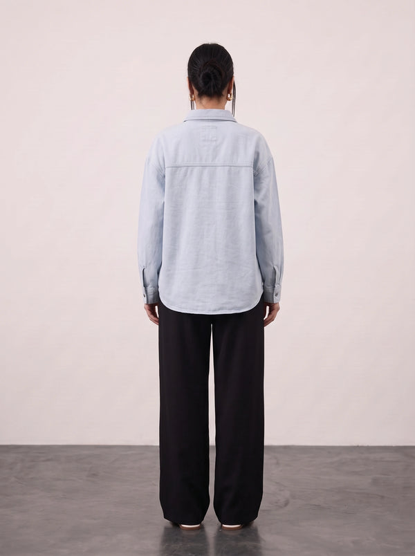 Light Blue Denim Oversized Shacket