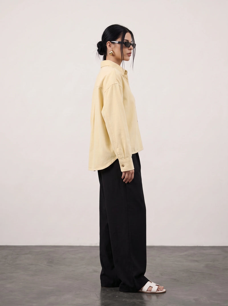 Lemon Denim Oversized Shacket