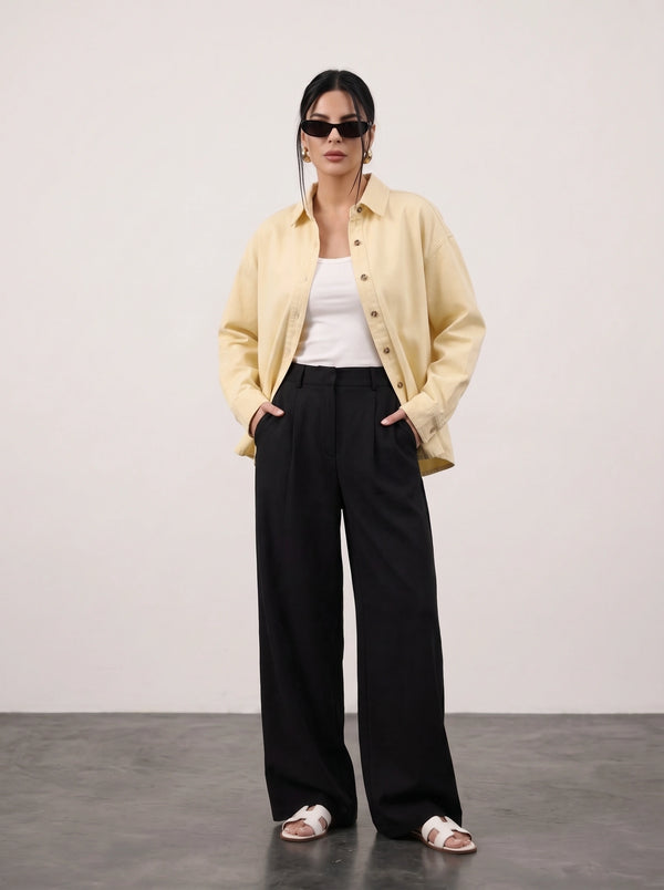 Lemon Denim Oversized Shacket