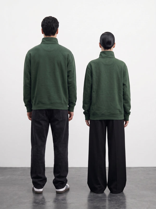 Green Unisex Mockneck Zipper | Montivo Pakistan