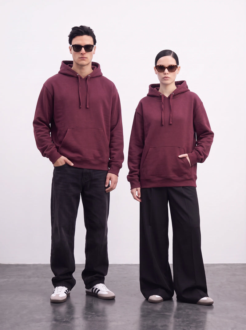 Burgundy Oversized Hoodie | Montivo Pakistan