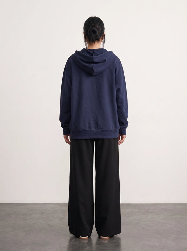 Navy Blue Zipper Hoodie