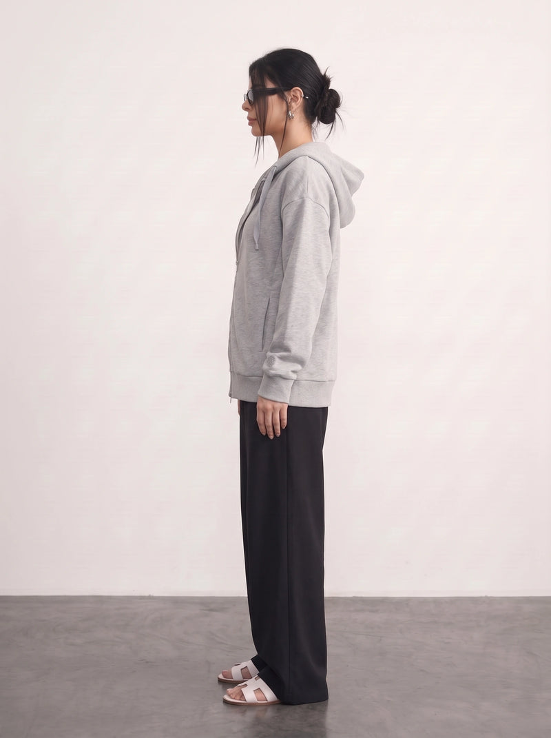 Grey Zipper Hoodie | Montivo Pakistan