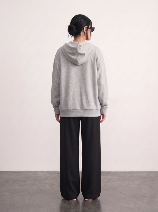 Grey Zipper Hoodie