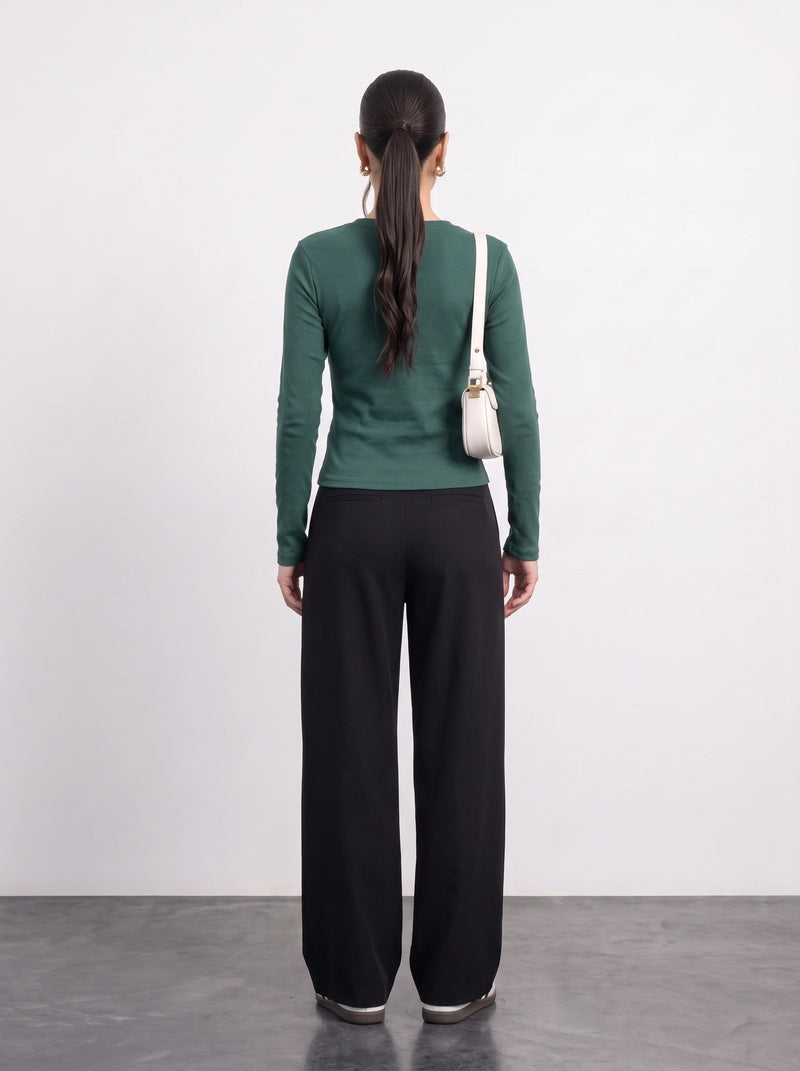 Green Button Down Ribbed Shirt | Montivo Pakistan
