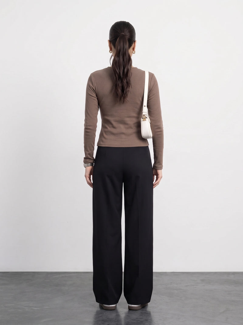 Coffee Button Down Ribbed Shirt | Montivo Pakistan