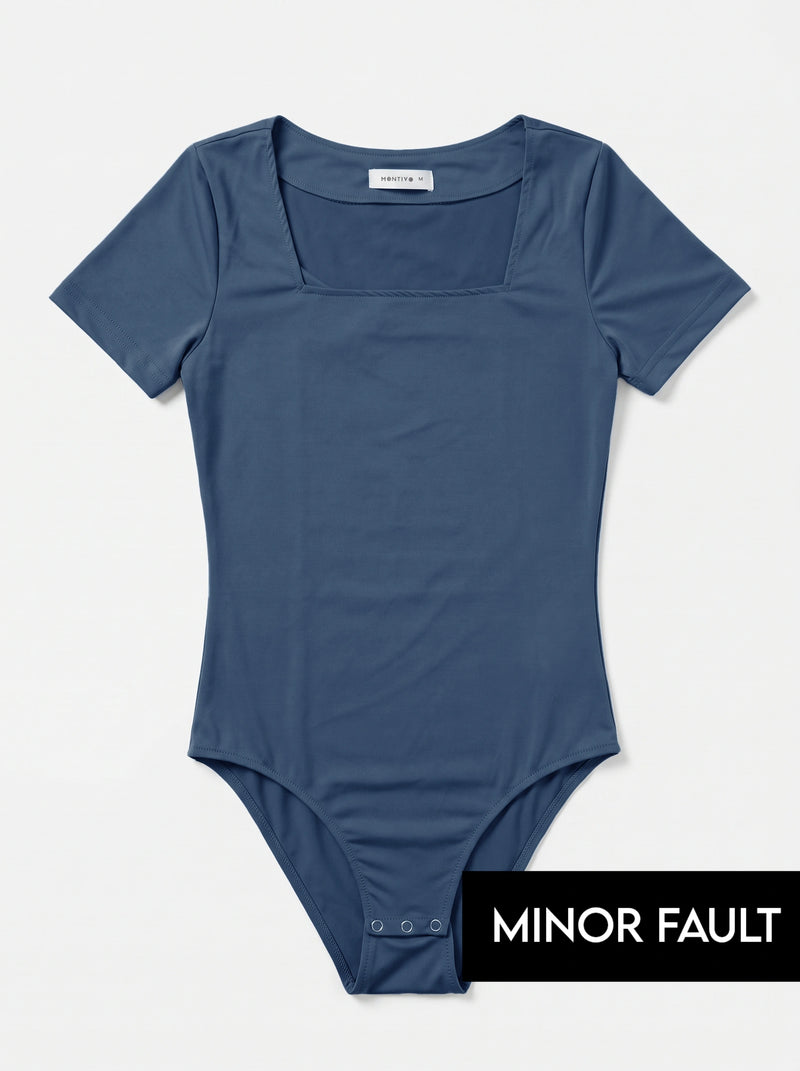 (Minor Fault) Navy Square Neck Bodysuit | Montivo Pakistan