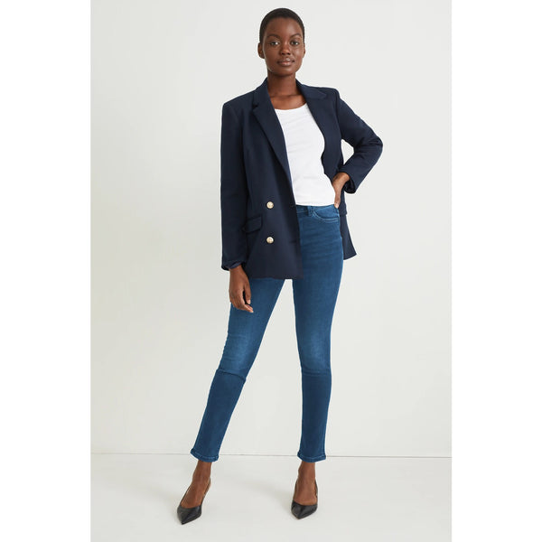Ink Blue Slim Skinny Fit Jeans | Montivo Pakistan