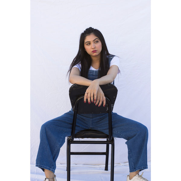 Mid Blue Mom Fit Overall | Montivo Pakistan