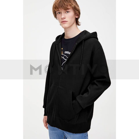 PB Black Zipper Hoodie | Montivo Pakistan
