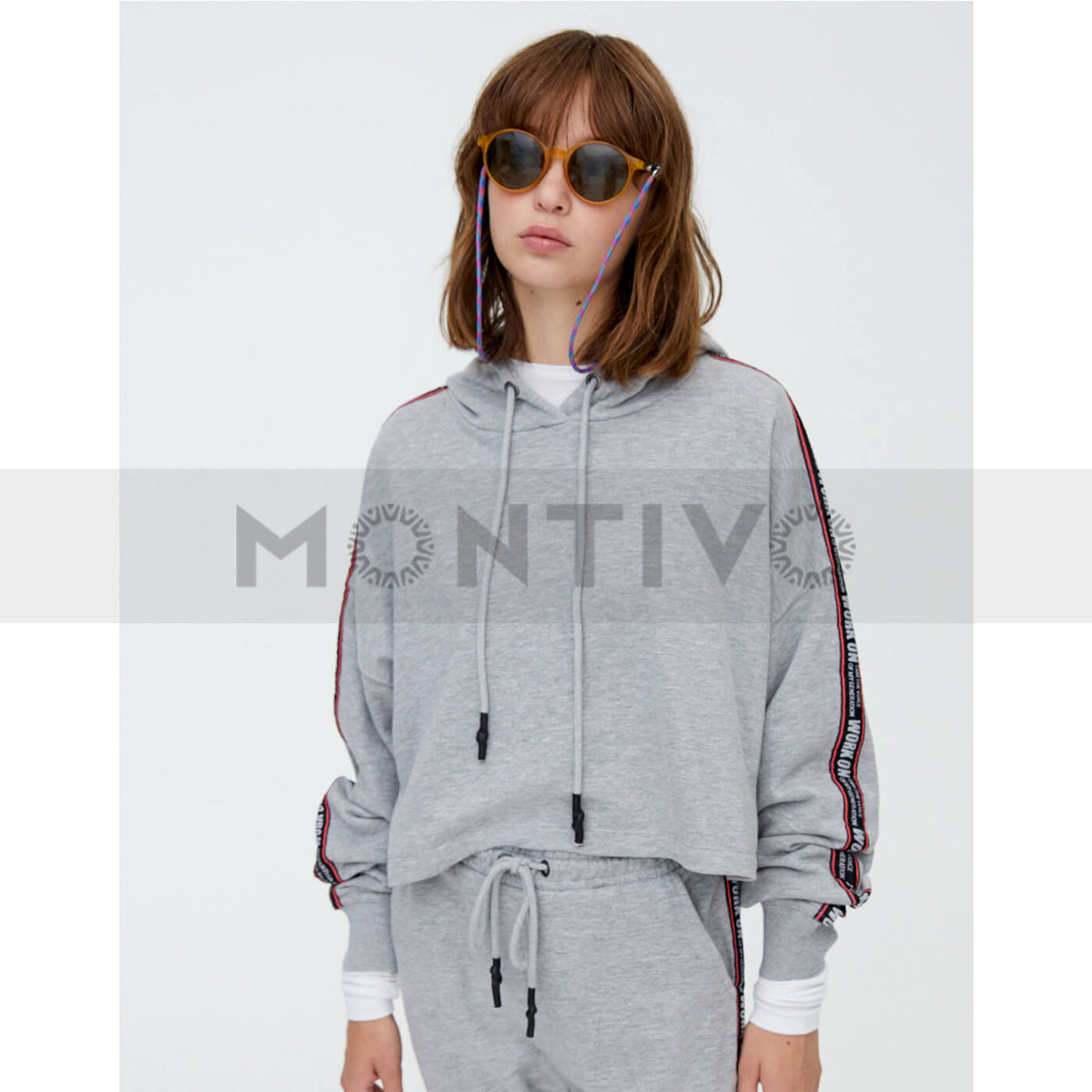 PB Slogan Stripe Grey Hoodie | Montivo Pakistan