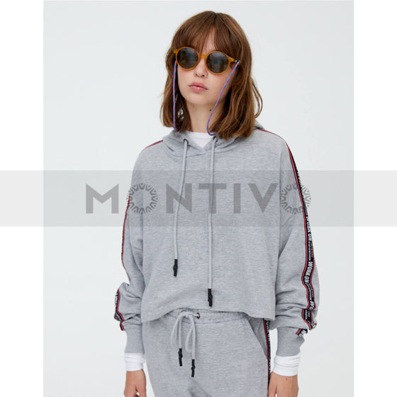 PB Slogan Stripe Grey Hoodie | Montivo Pakistan