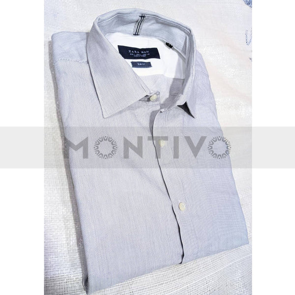 Zara Premium quality textured grey shirt | Montivo Pakistan