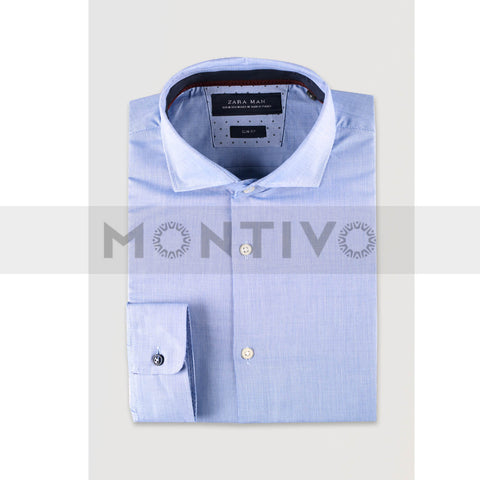 Zara Light Blue Slim Fit Shirt | Montivo Pakistan