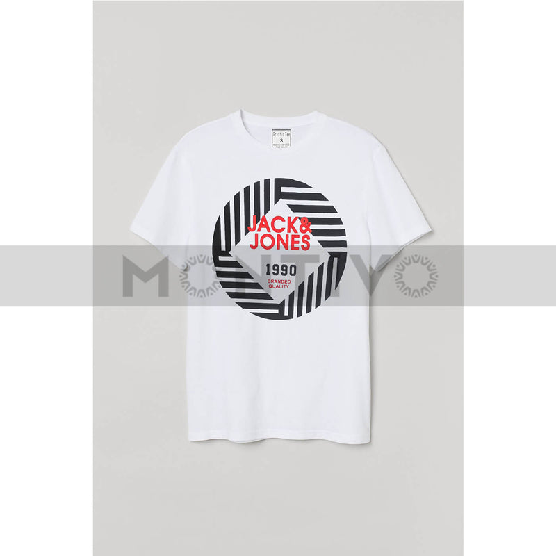 JJ White Printed Graphic Tee | Montivo Pakistan