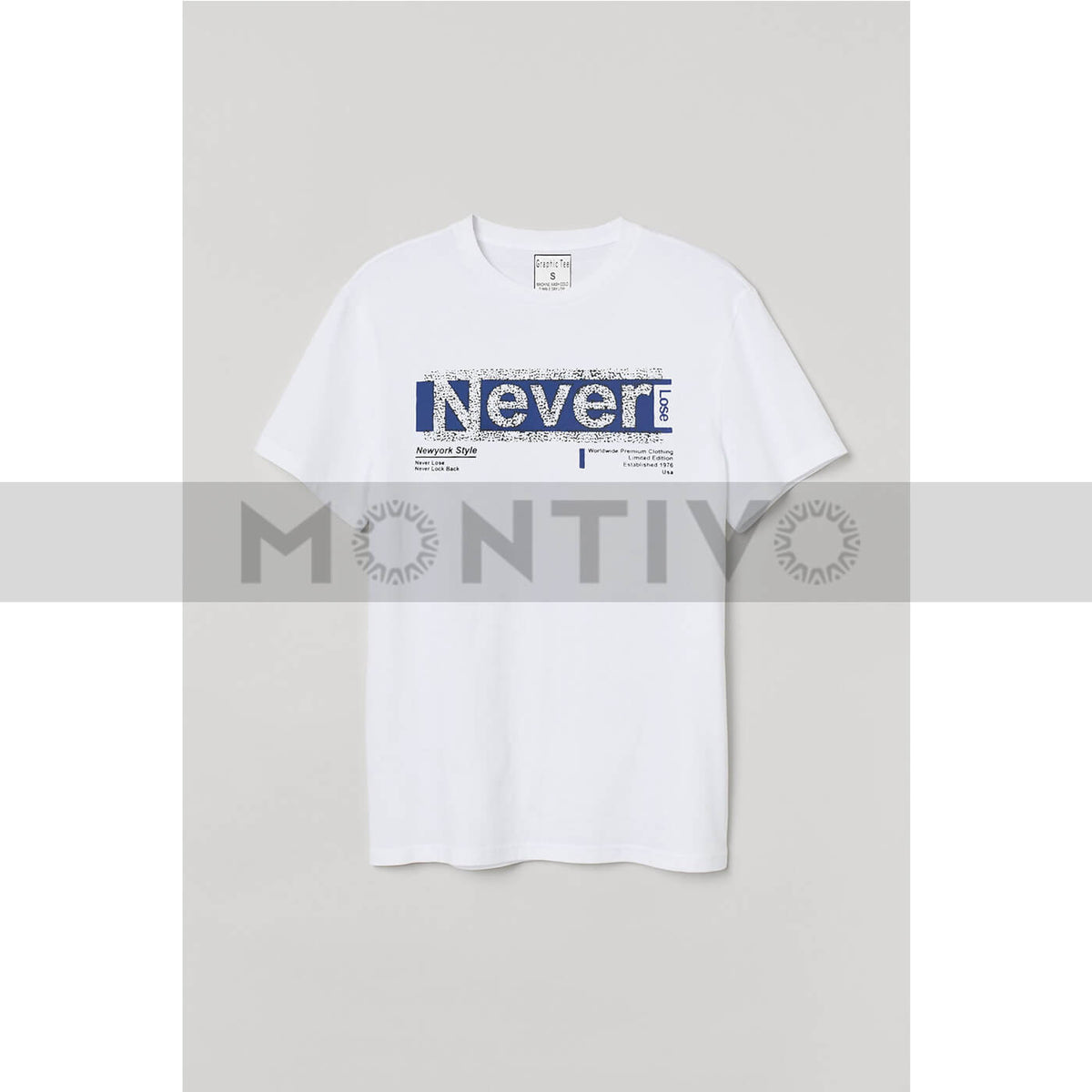 Never Lose White Graphic Tee | Montivo Pakistan