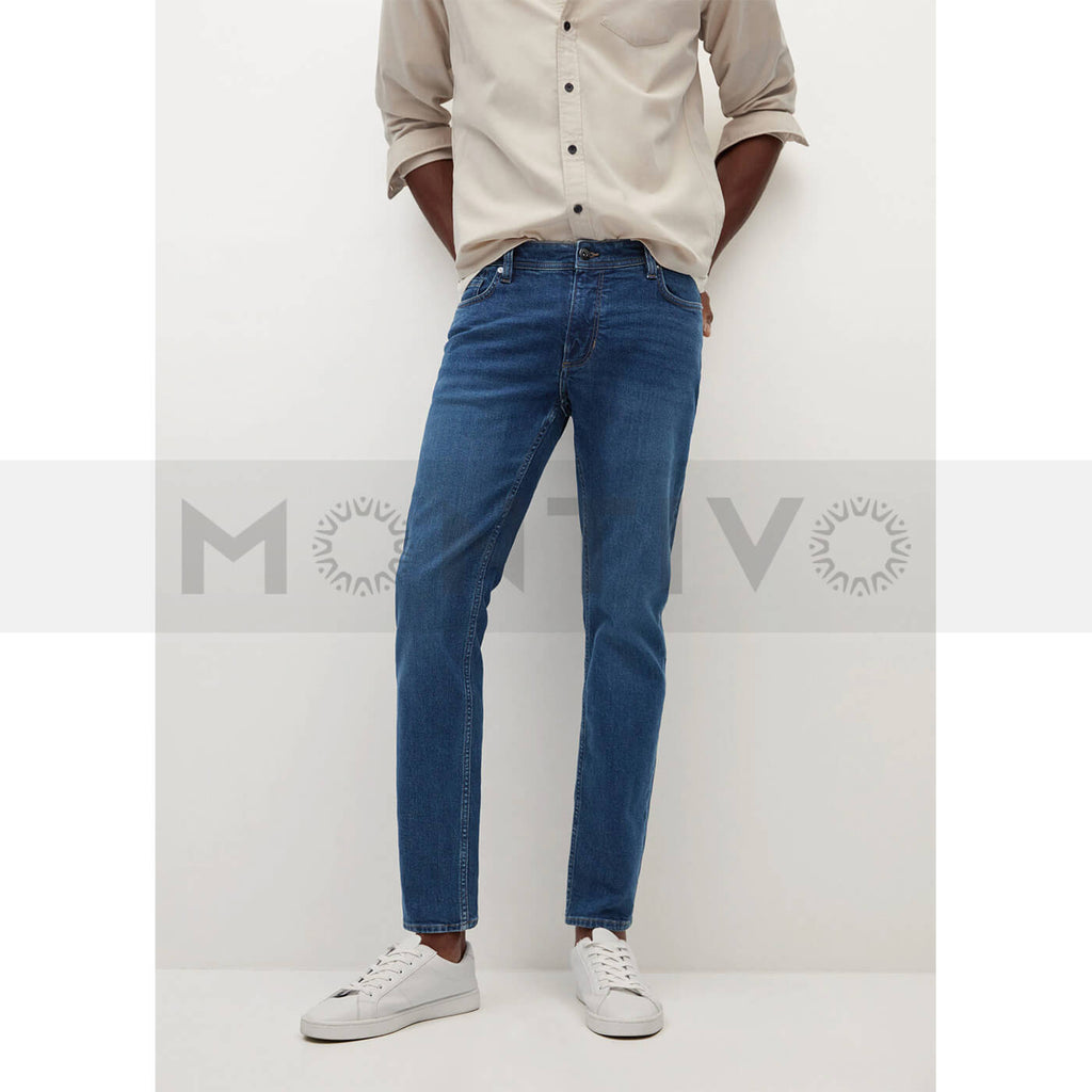 MNG Slim Fit Faded Dark Wash Jeans | Montivo Pakistan