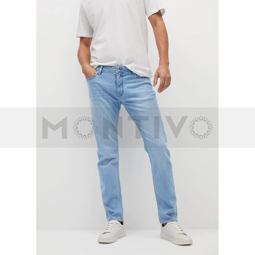 MNG Slim Fit Faded Light Wash Jeans | Montivo Pakistan