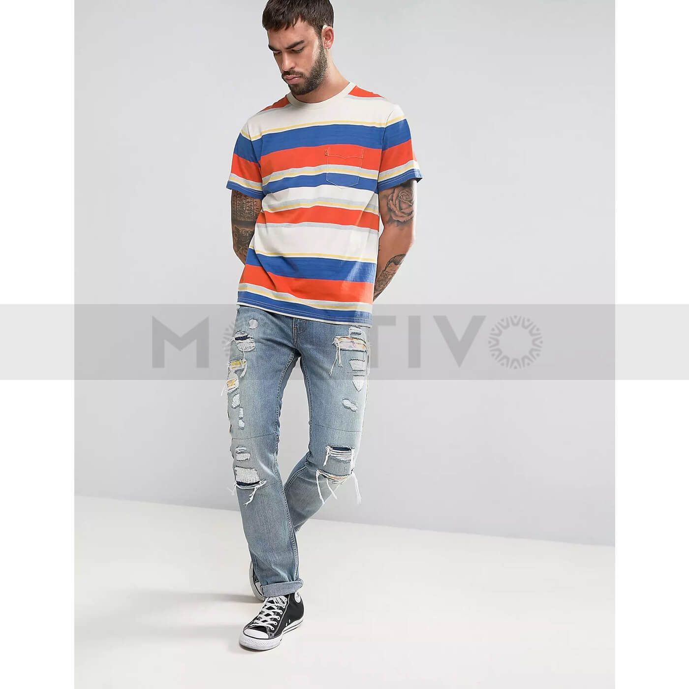 Lvs Orange Tab Short Sleeves Tee | Montivo Pakistan