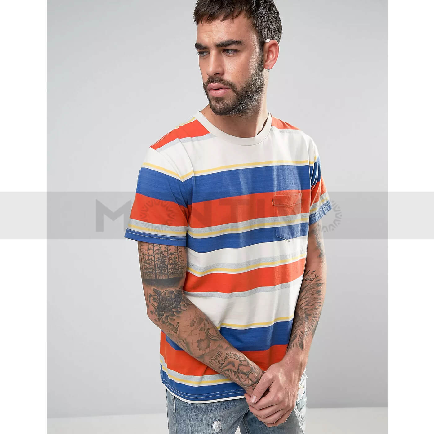 Lvs Orange Tab Short Sleeves Tee | Montivo Pakistan