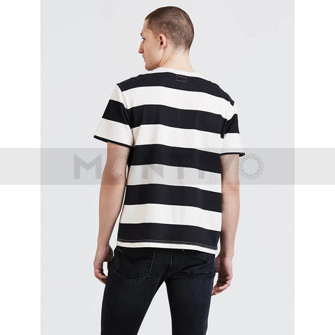 Lvs Mighty Made White Stripe Tee | Montivo Pakistan