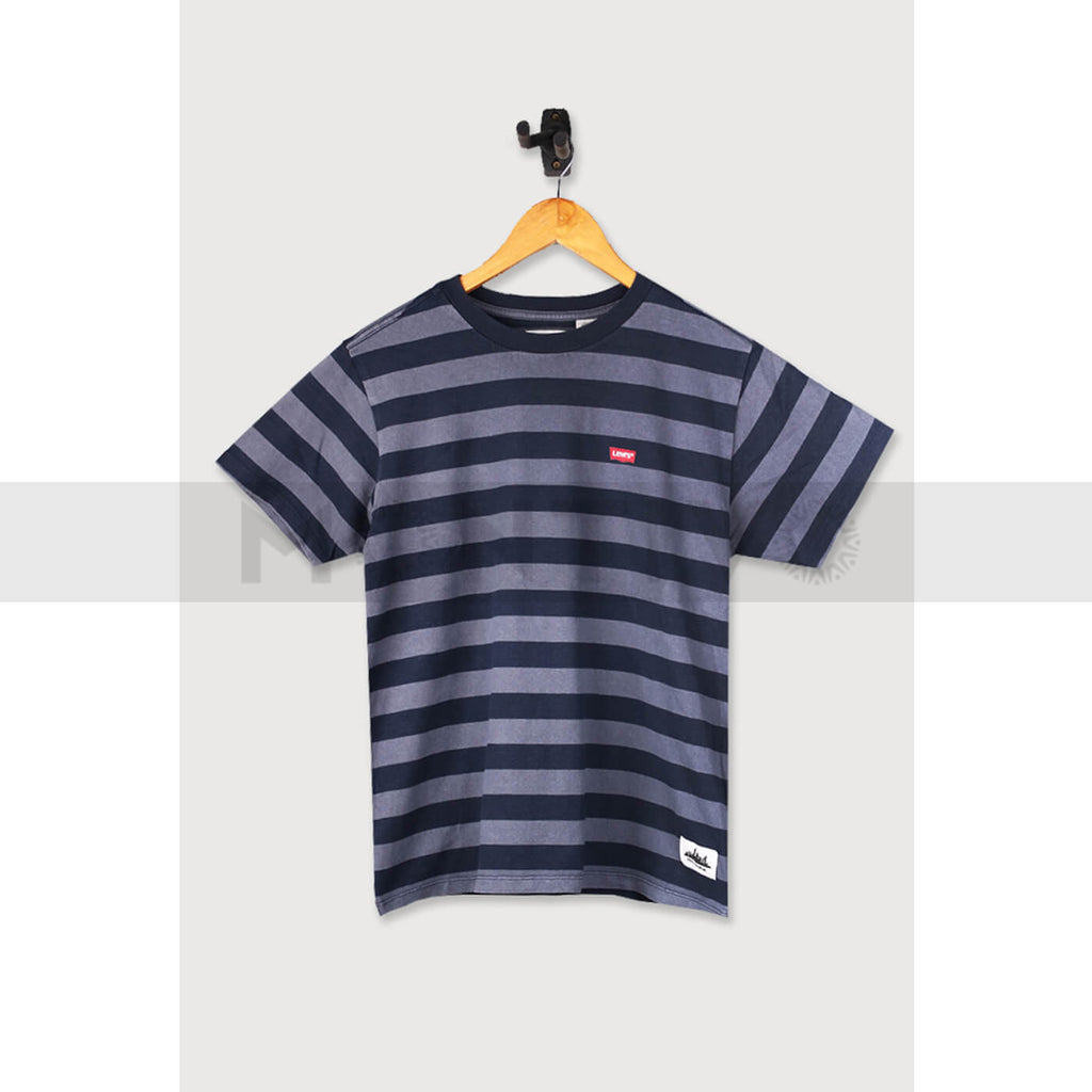 Lvs Navy Stripe Regular Fit Tee | Montivo Pakistan