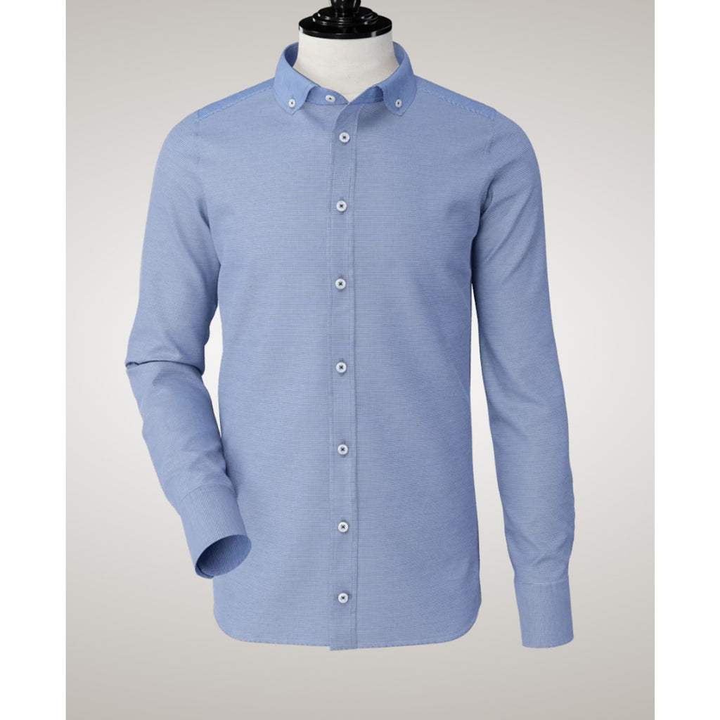 Light Blue Textured Oxford Shirt | Montivo Pakistan