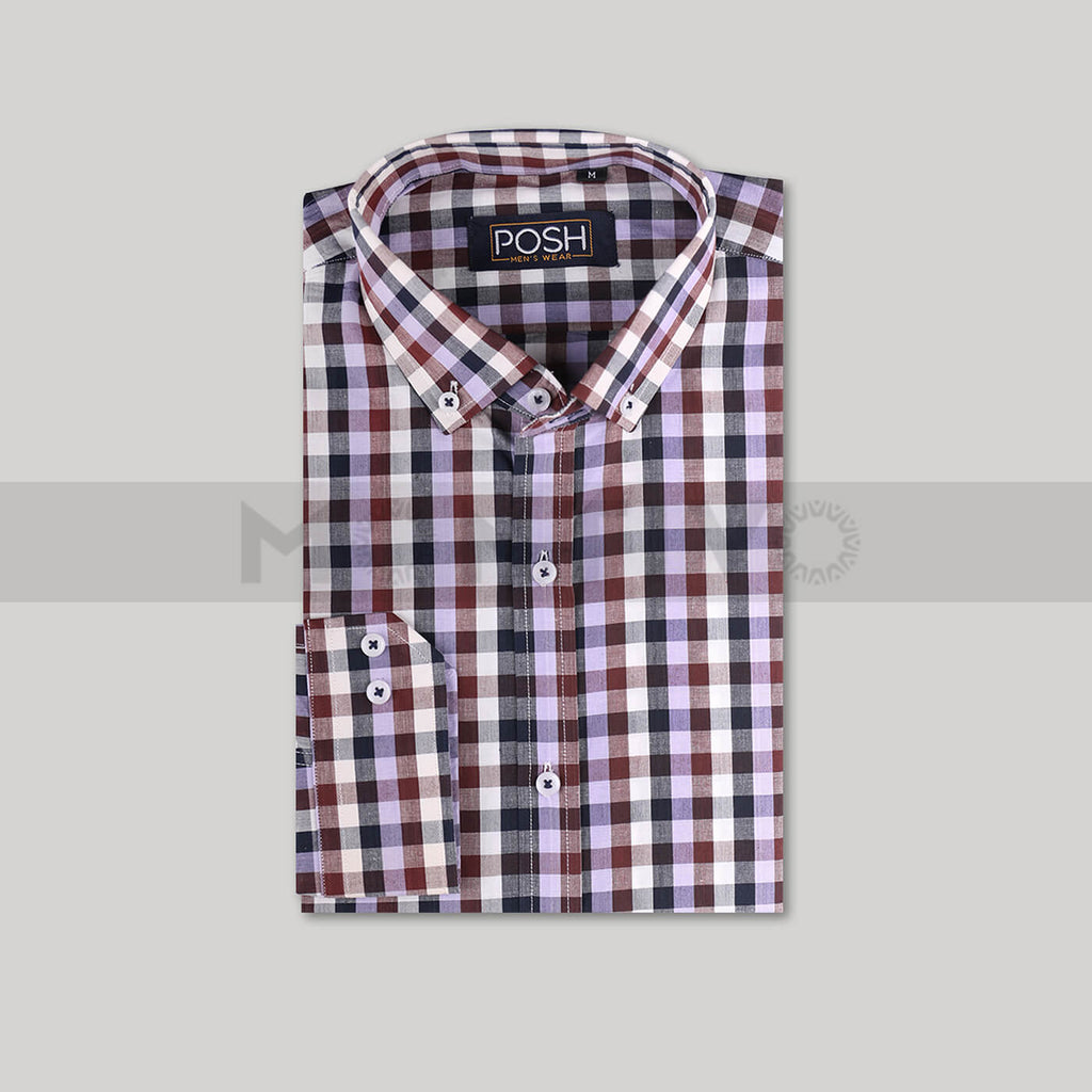 Cotton Gingham Check Shirt | Montivo Pakistan