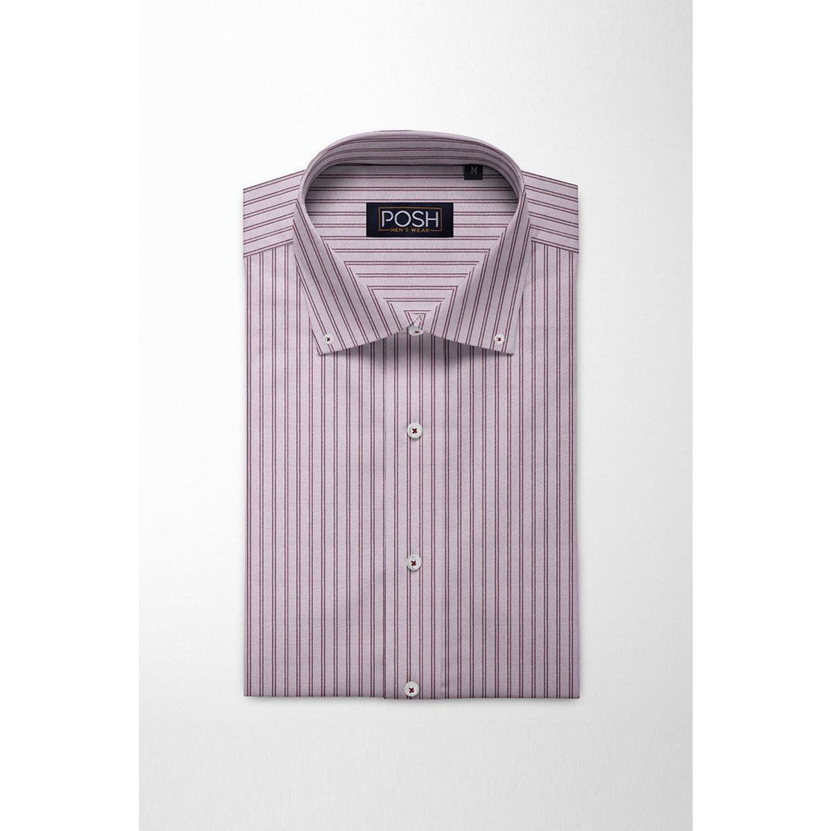 Light Red Stripe Button Down Shirt | Montivo Pakistan