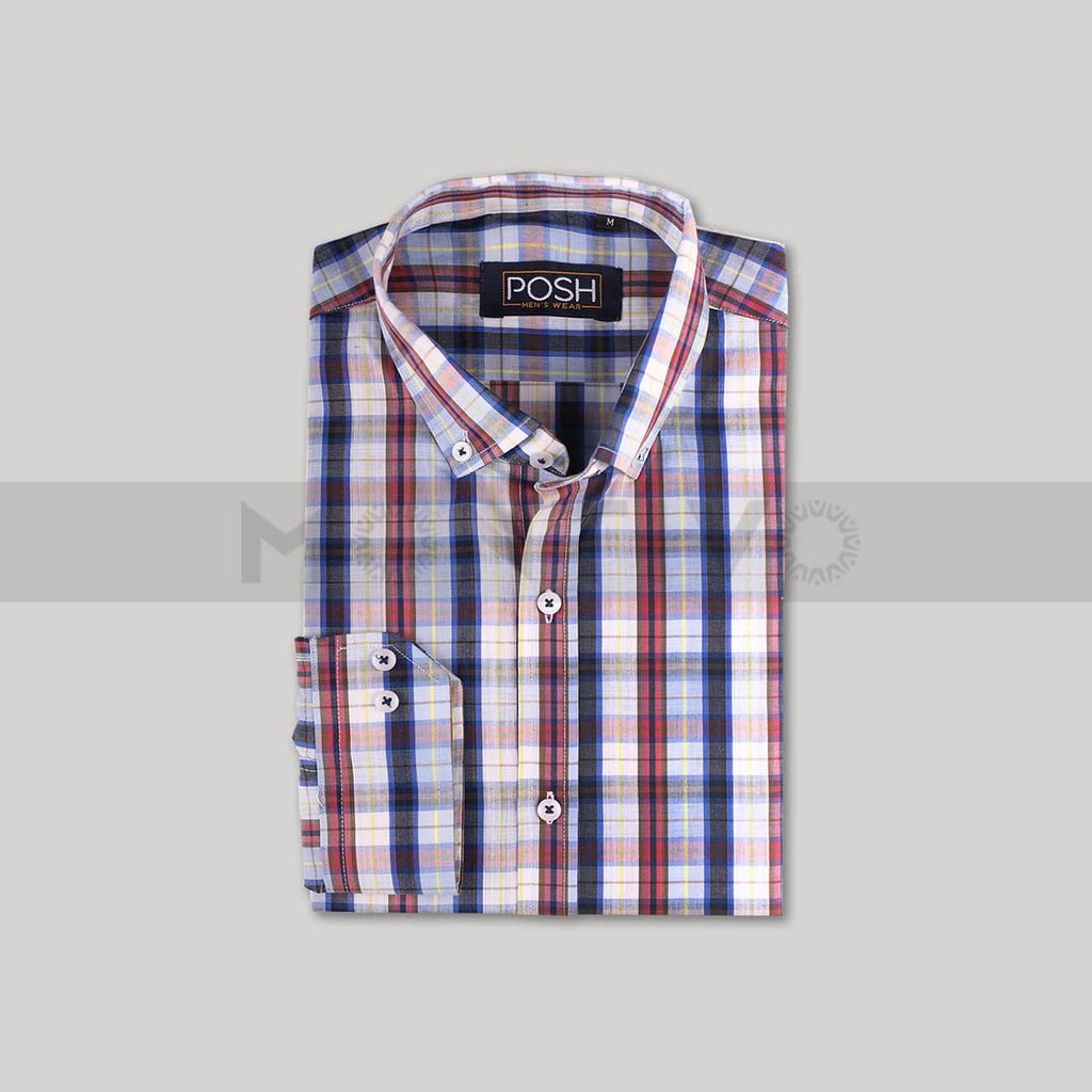 Multi-Colors Check Cotton Shirt | Montivo Pakistan