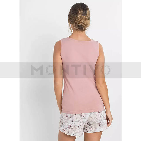 Pink Lace Trim Sleepwear Short Suit | Montivo Pakistan