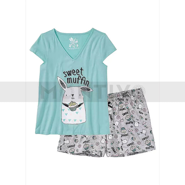 Printed Sleepwear Short Suit | Montivo Pakistan