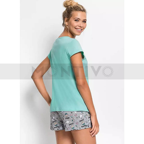 Printed Sleepwear Short Suit | Montivo Pakistan
