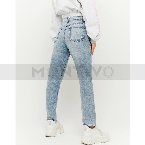 TW High Waist Mom Ripped Jeans | Montivo Pakistan