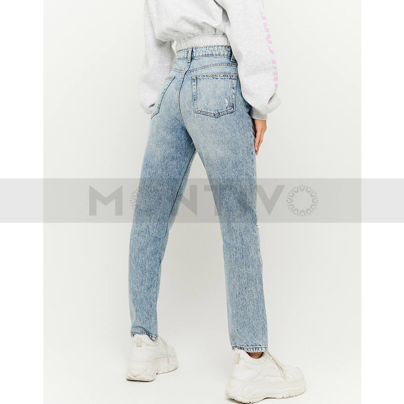 TW High Waist Mom Ripped Jeans | Montivo Pakistan