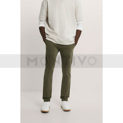 ZR Skinny Olive Chino Pants | Montivo Pakistan