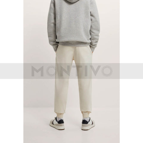 ZM Light Beige Slim Fit Jogger Pants | Montivo Pakistan