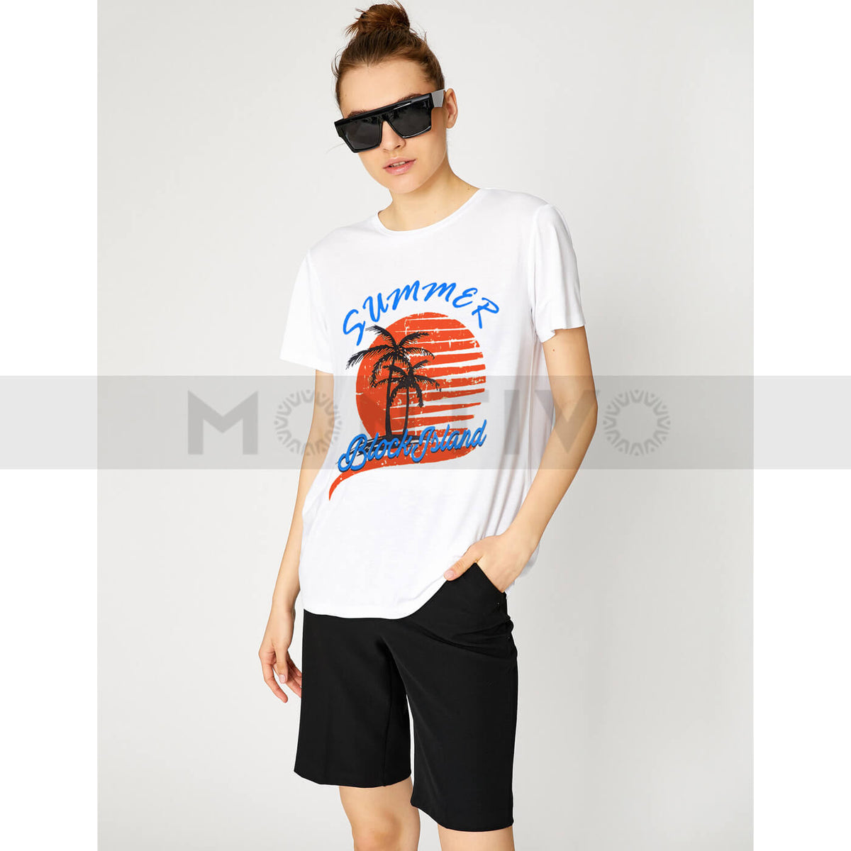 Next Women White Printed Tee | Montivo Pakistan