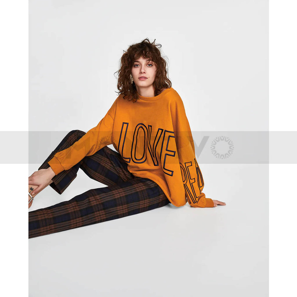 ZW Oversized Yellow Love Sweatshirt | Montivo Pakistan