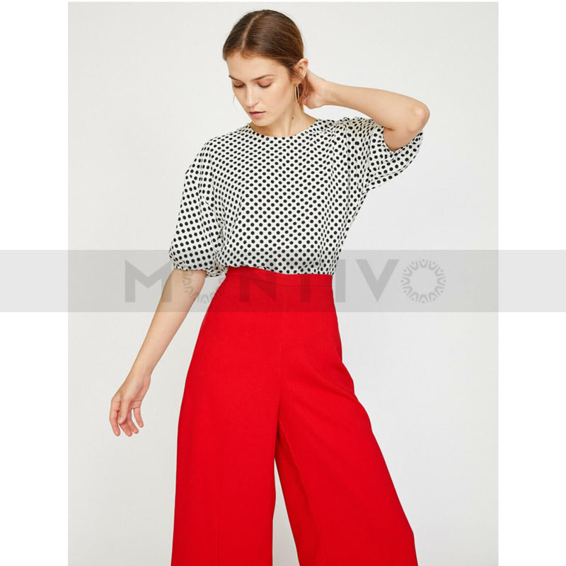 Polka Dotted White Top | Montivo Pakistan