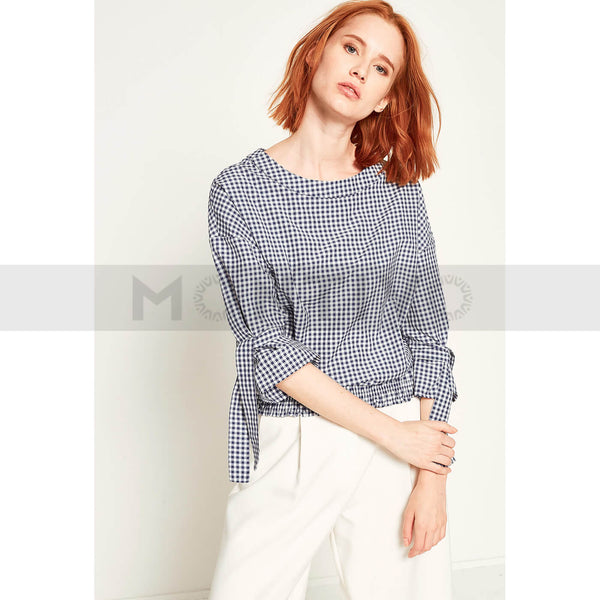 Blue Check Top | Montivo Pakistan